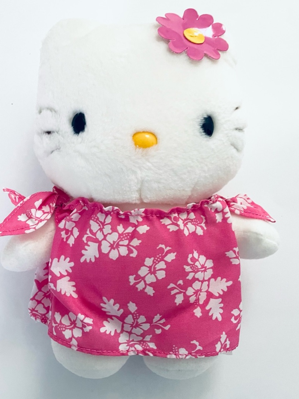 Hello Kitty Pink White Floral Plush Doll